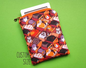 Kobo- und Kindle-Hülle mit Katzen in Kisten, Kobo Libra Colour, Kindle Paperwhite, Onyx Boox, Tolino, Pocketbook, Vivlio, Bigme