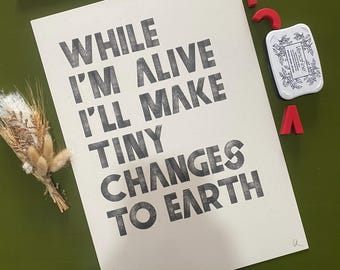Tiny Changes - Lyrics Print