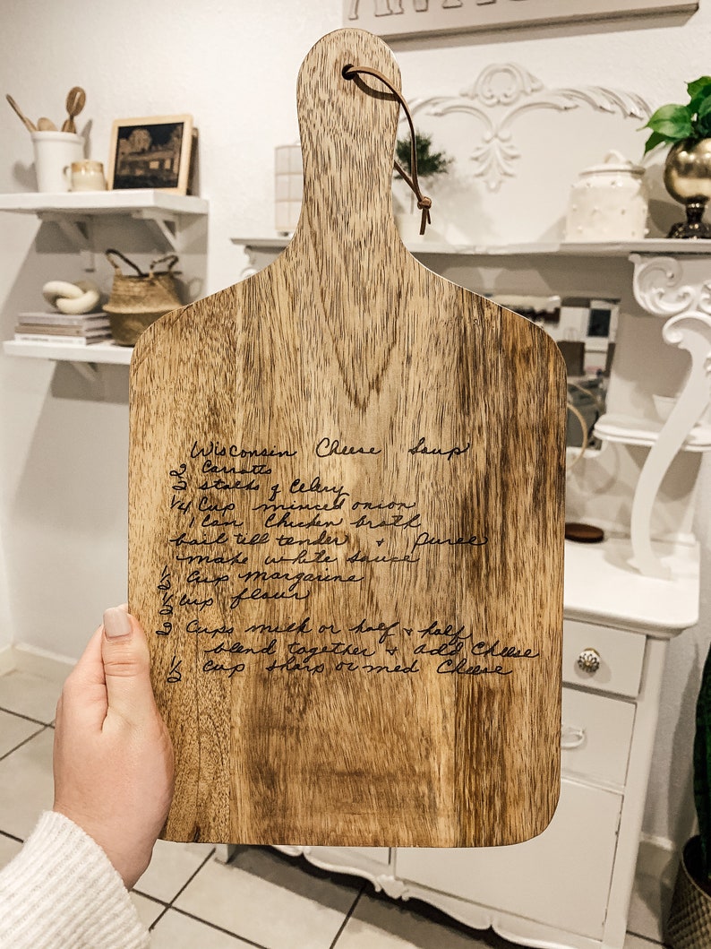 Recipe Laser Engraved Cutting Board Christmas Gift Custom Etsy