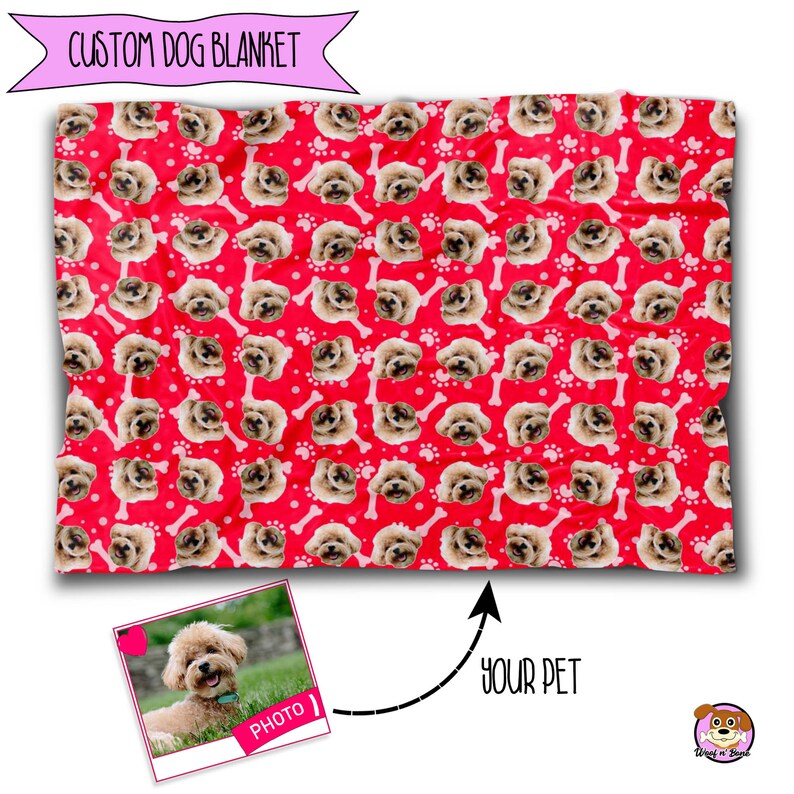 Photo Blankets for Pets Custom Dog Blanket Your Dog's Etsy