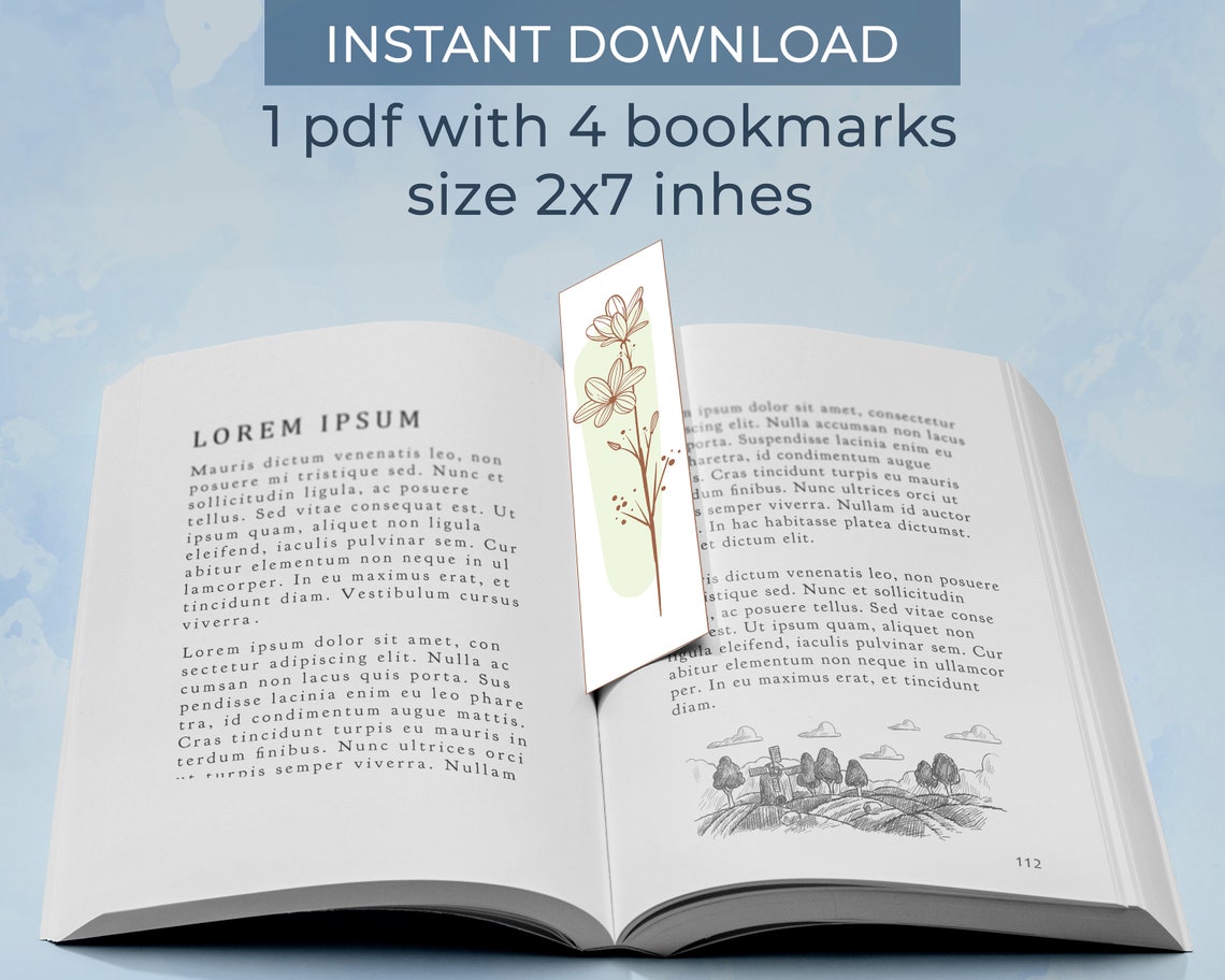 Printable Bookmarks Botanical Bookmarks Printable Bookmarks - Etsy