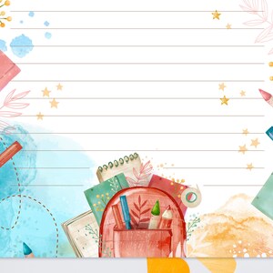 Printable Stationery for Kids, Printable Writing Paper for Back to ...