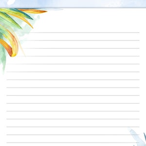 Printable Stationery Lined Paper With Nature Background, Printable ...