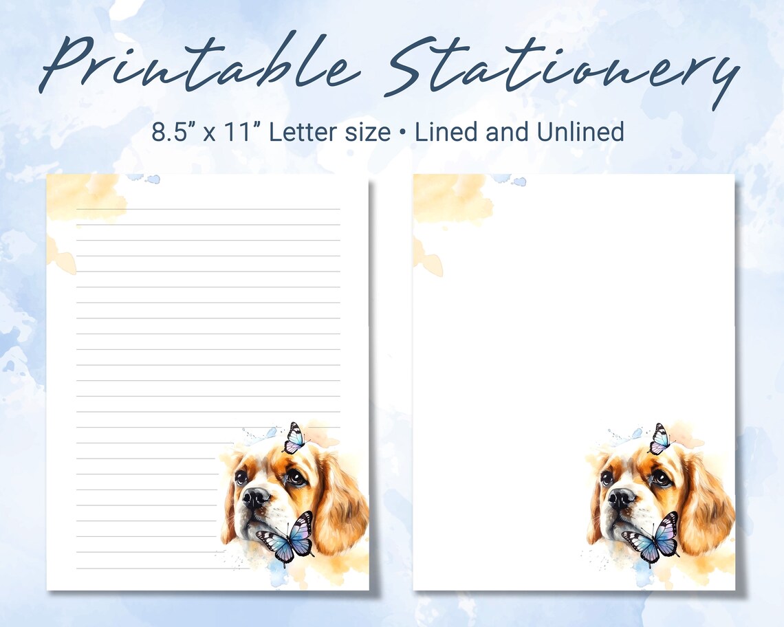 Animal Printable Stationery Lined Paper, Printable Writing Paper With ...