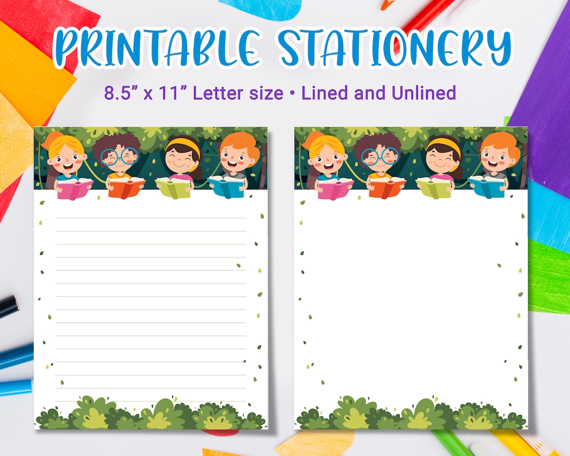 Printable Stationery for Kids, Printable Writing Paper With Fun ...
