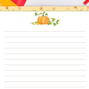 Cute Halloween Stationery Printable for Kids, Printable Letter Writing ...