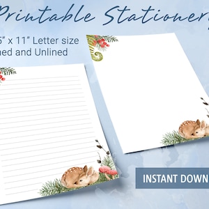 Papelería imprimible de otoño, papel de carta imprimible con una suave temática otoñal, plantilla de Goodnotes
