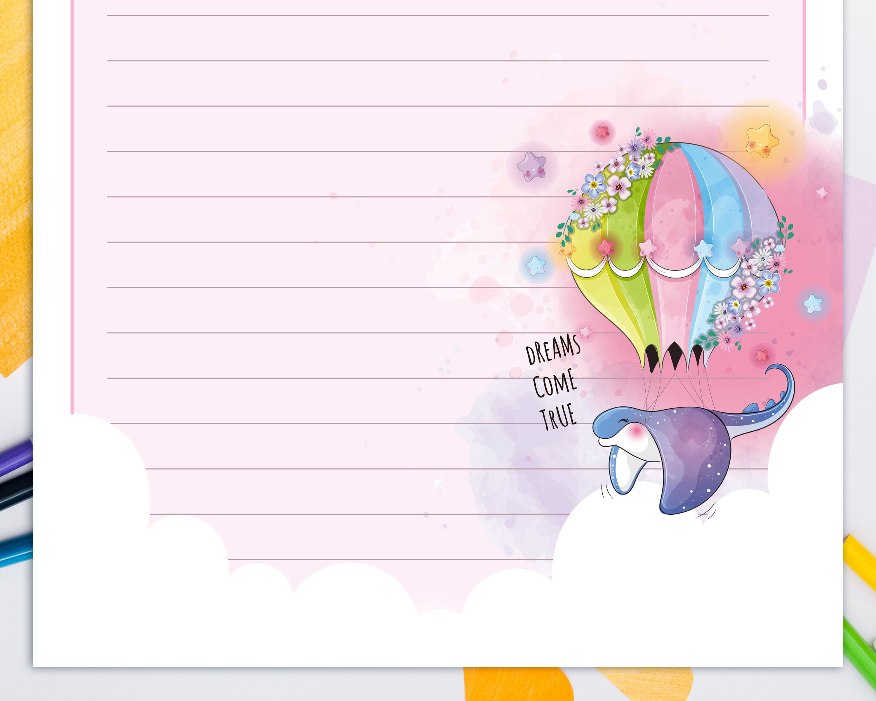 Printable Stationery for Kids, Printable Letter Writing With Cute ...