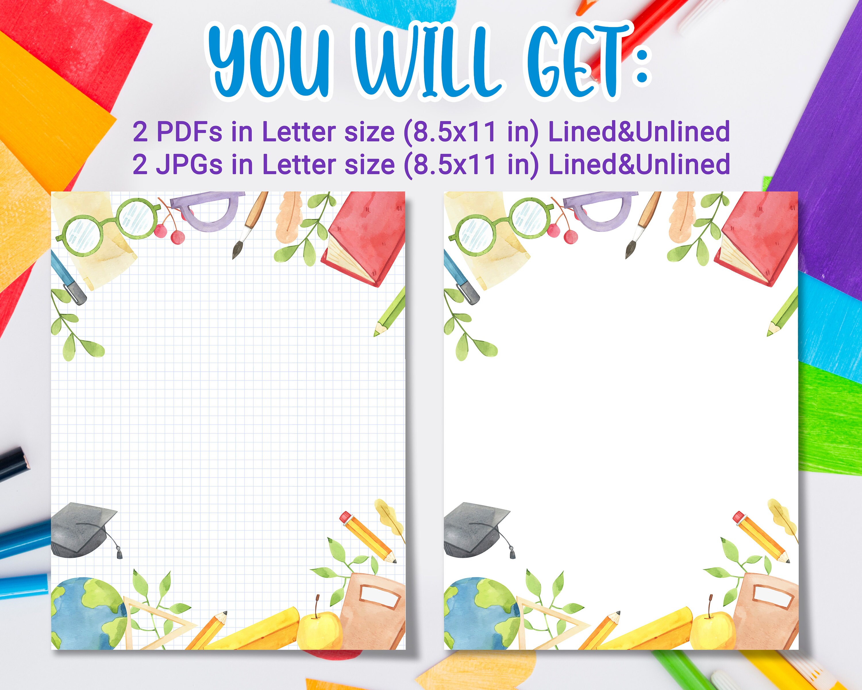 Printable Stationery for Kids, Printable Writing Paper for Back to ...