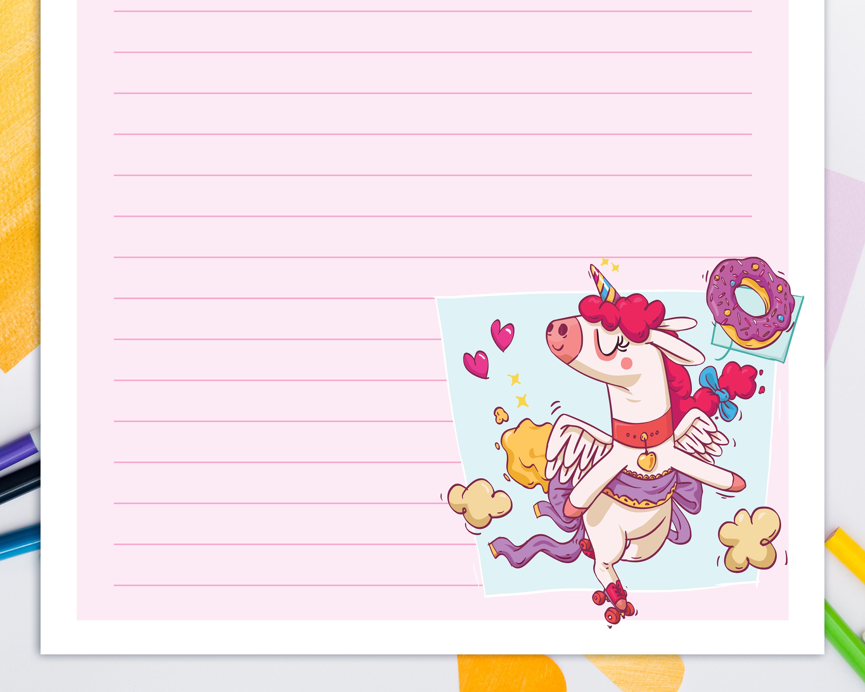 Printable Stationery for Kids, Printable Letter Writing With Roller ...