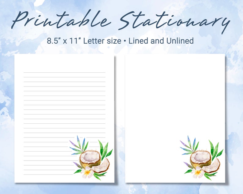 Printable Stationery Lined Paper, Printable Writing Paper With ...