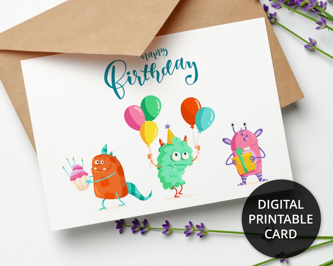 Printable Birthday Card, Printable Birthday Card Funny, Digital ...