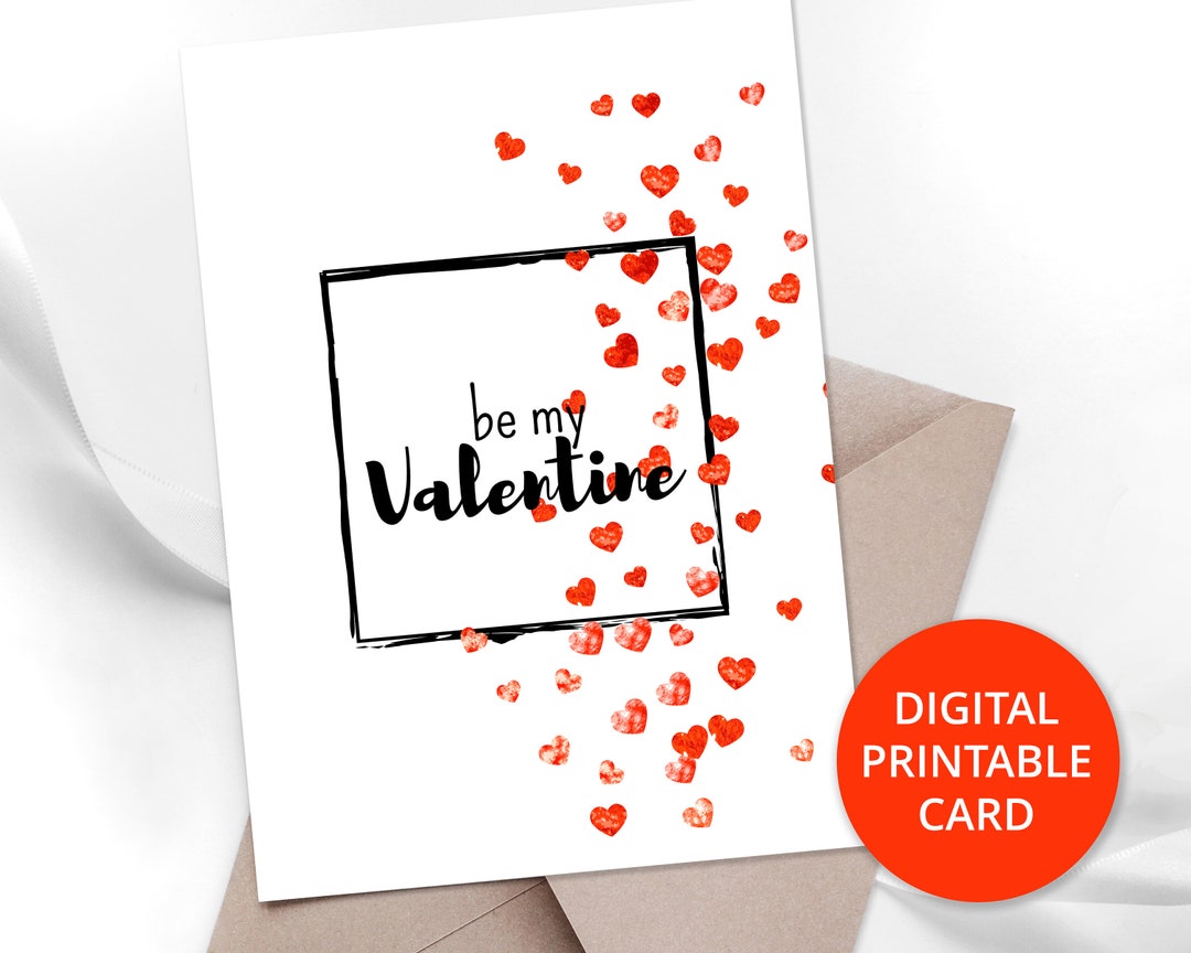 Printable Valentines Day Card Valentine Greeting Card Printable Digital Card For Husband
