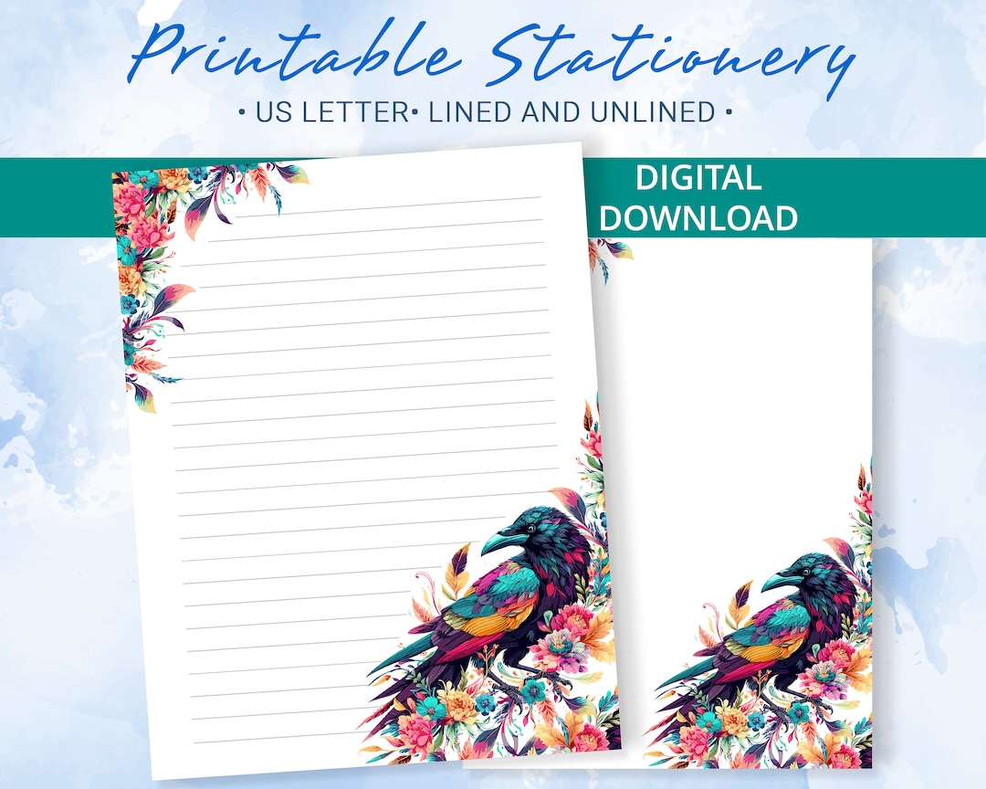 Printable Stationery Lined Paper, Printable Writing Paper With ...