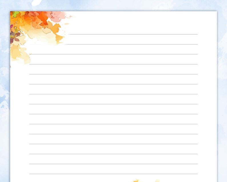 Printable Stationery Paper With Artist's Supplies, Printable Writing ...