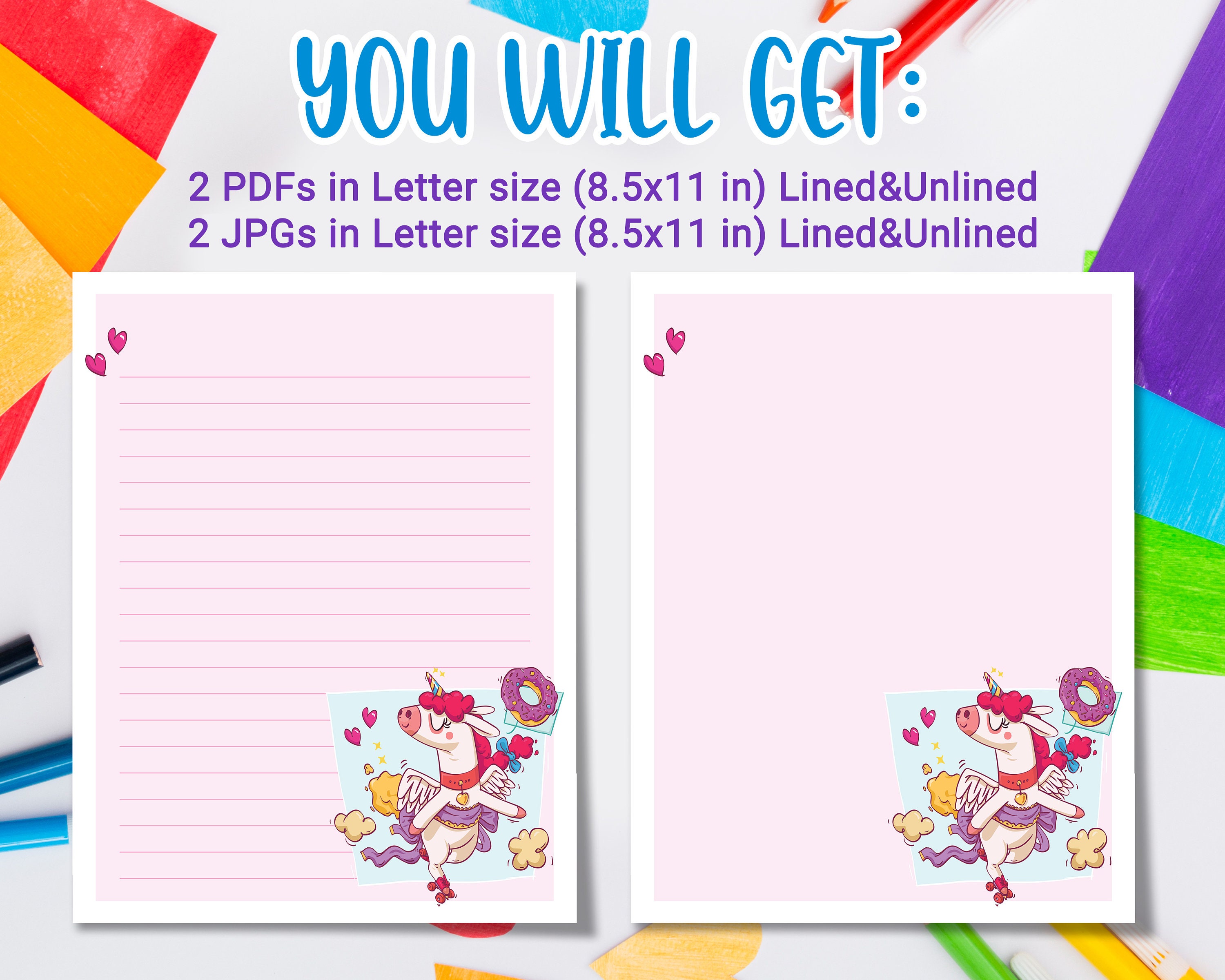 Printable Stationery for Kids, Printable Letter Writing With Roller ...