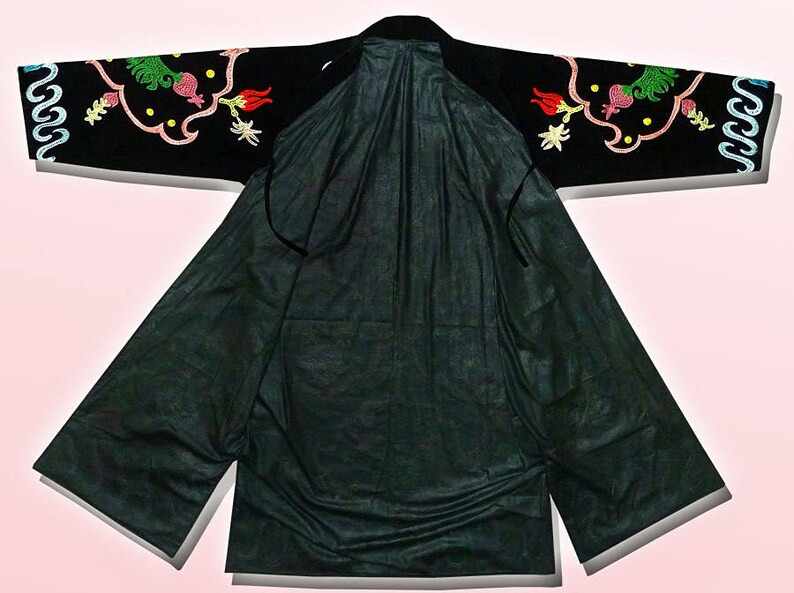 Unisex Turkish Style Handmade Silk Embroidered Uzbek Tajik Chapan Light Coat Kaftan Robe From Uzbekistan Author/'s Work Ready To Wear 019