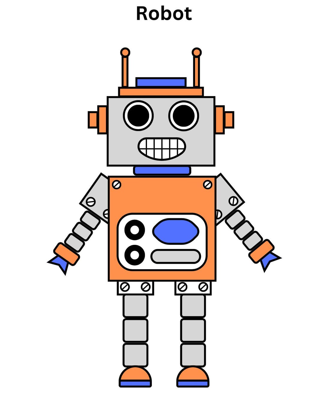 Build a Craft Kids Printable Craft Instant Download Colour and Cut ...