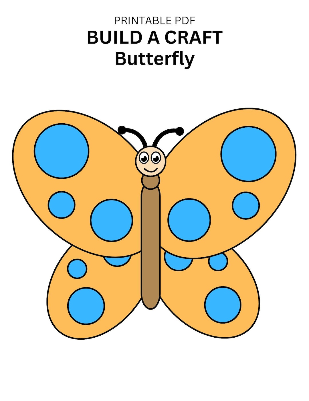 Build a Craft Kids Printable Craft Instant Download Colour and Cut
