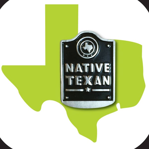 Native Texan Enamel Pin