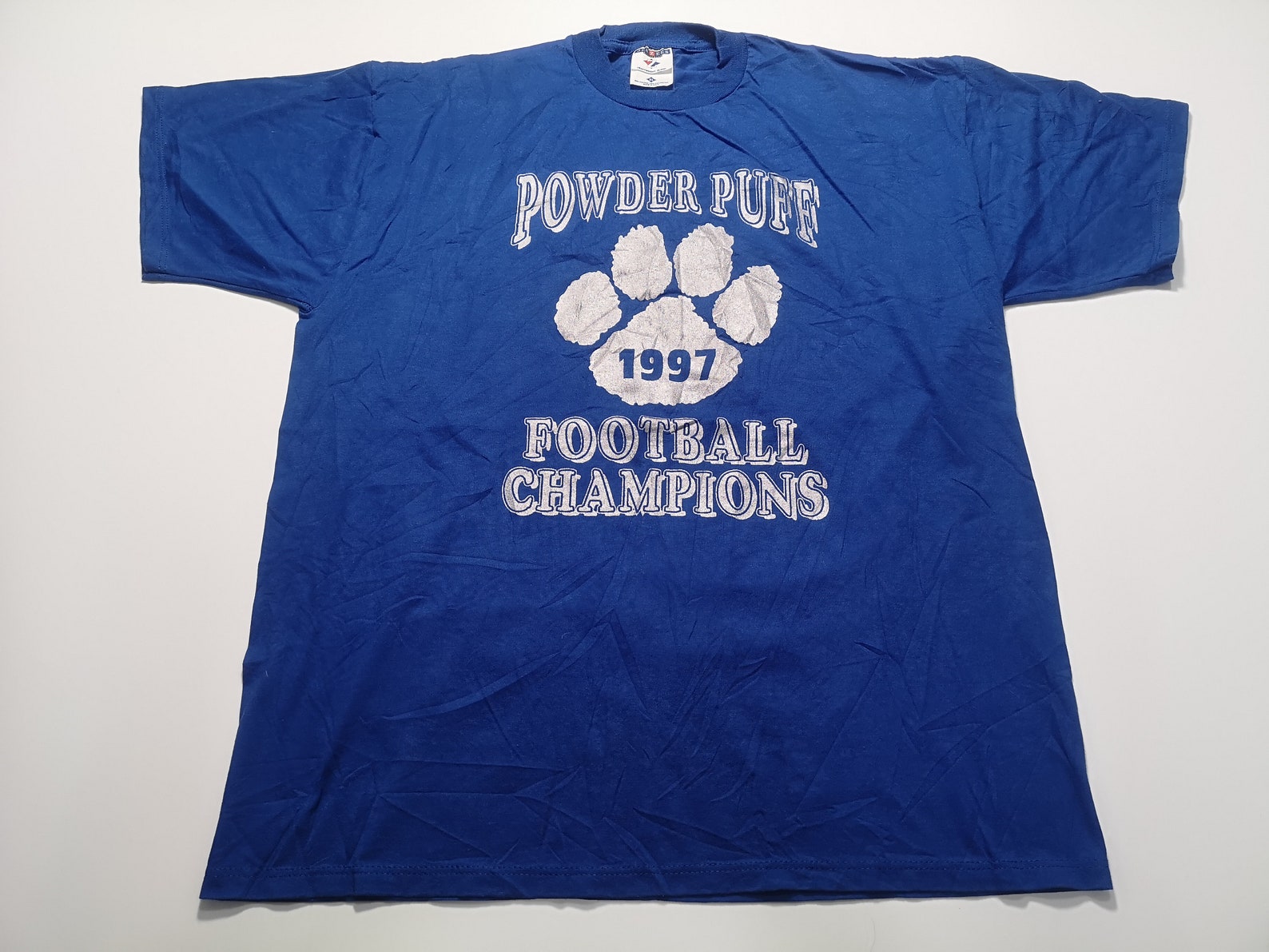 Vintage Powder Puff Football Champions 90's TShirt Size Etsy