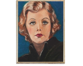 Vintage Portrait Painting | Vintage Oil Woman Painting | Female Portrait Painting | 19th Century Art Print | PRINTABLE art