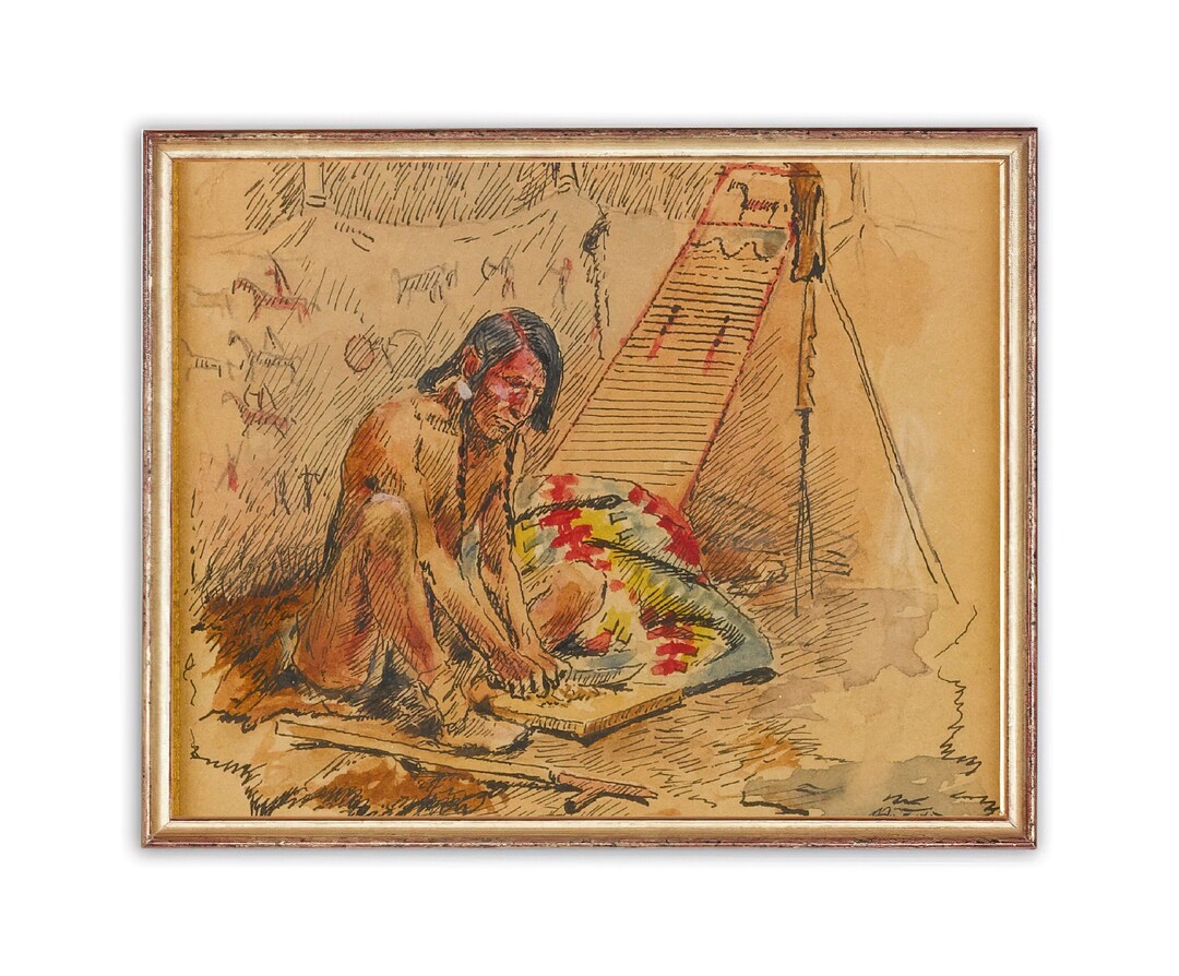 Leinwandgemälde Western Cowboy – 5-teiliges Set, 152x81 Cm, Vintage-Öldruck Auf Holzrahmen