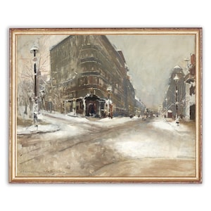 Vintage Architecture Painting | Antique Cityscape Artwork | Classic Building Streets Town Poster | 19th Century Art Print | PRINTABLE art