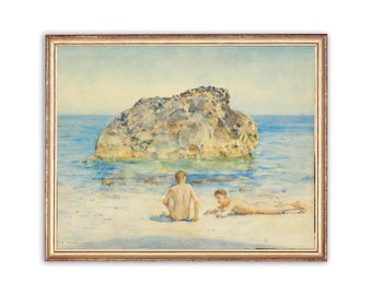 Nude Men Sunbathing - Etsy
