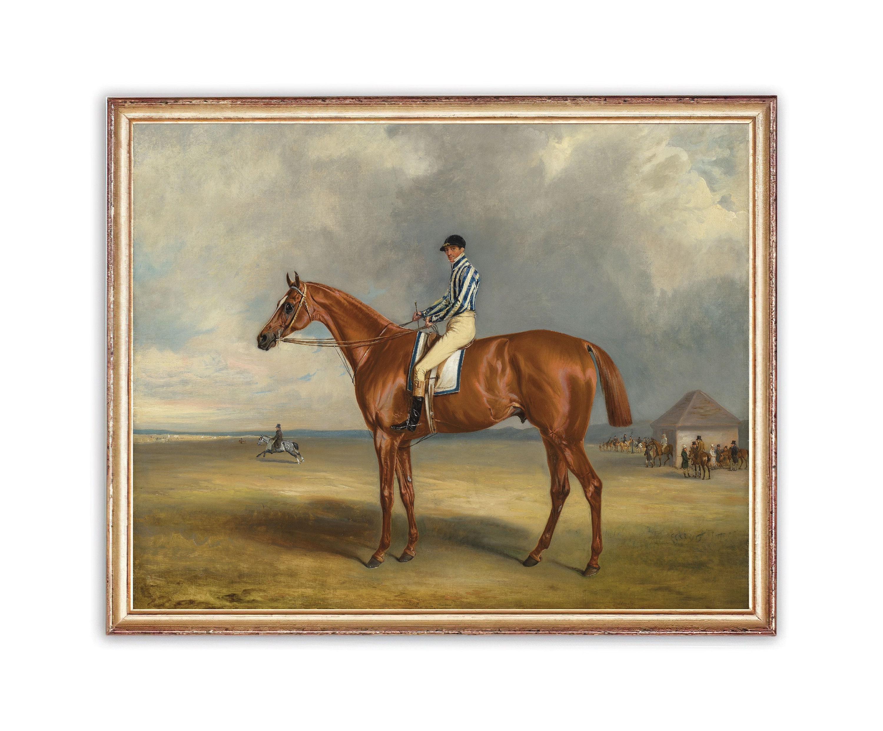 Vintage Horse Rider Painting | Antique Equestrian Artwork | Classic ...