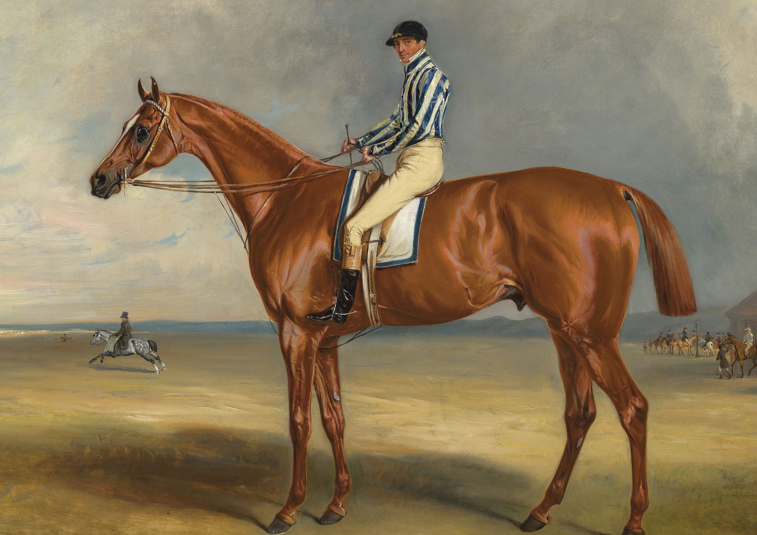 Vintage Horse Rider Painting | Antique Equestrian Artwork | Classic ...
