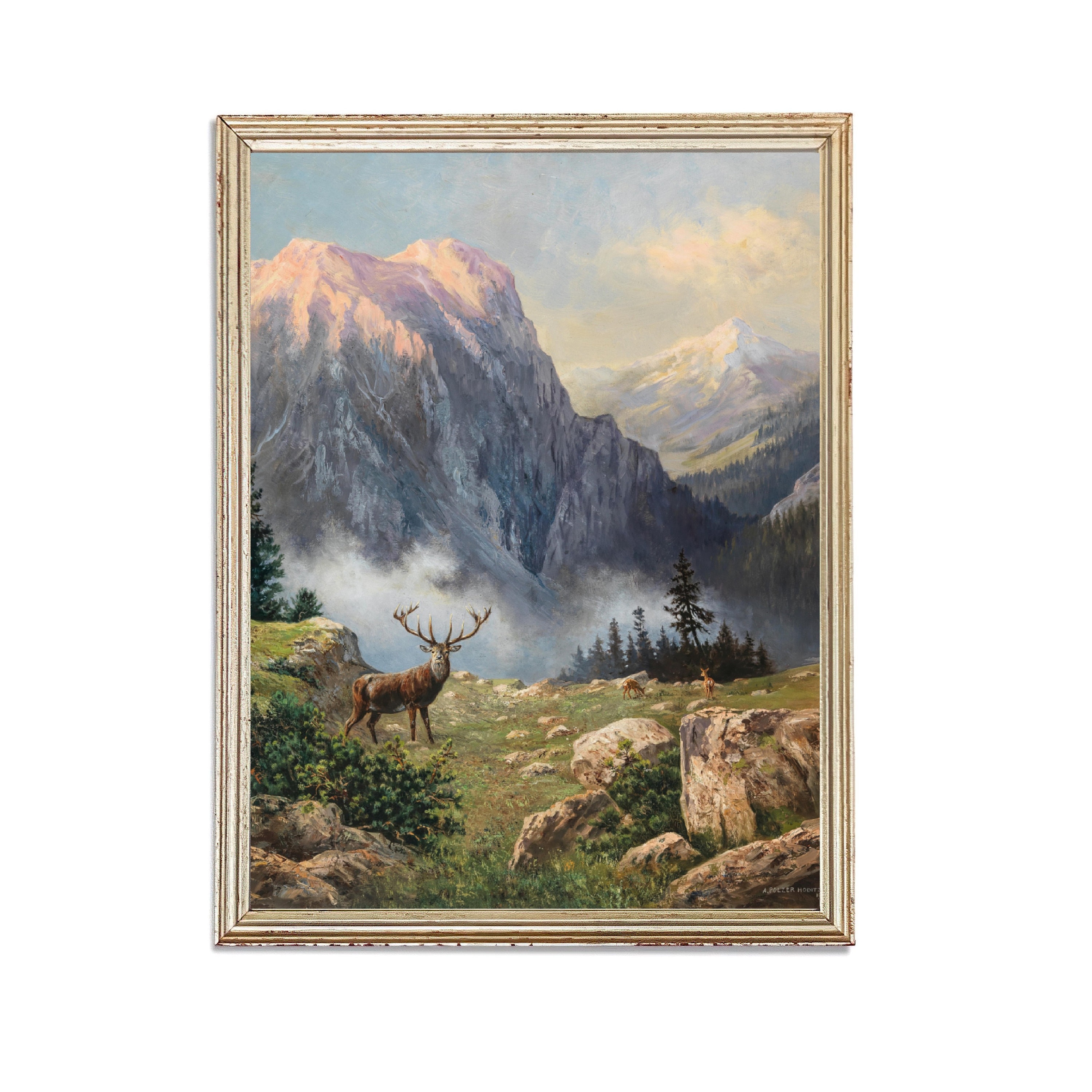 絵画 Brown Mountain Monument Mountain, Berkshires • Asher Brown Durand • Canvas