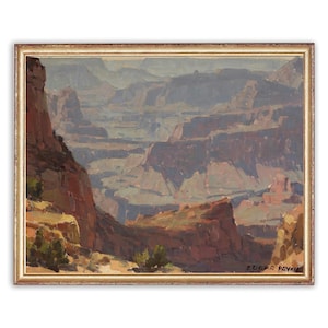 peinture vintage Mountain Hills | Oeuvre d'art western américain antique | Poster paysage classique | Impression d'art du XIXe siècle | Art imprimable