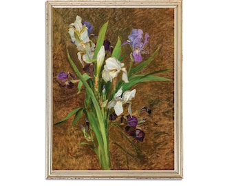 Vintage Flowers Painting | Vase of Flowers Painting | Antique Home Decor Still Life Painting | 19th Century Art Print | PRINTABLE art