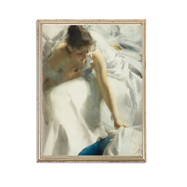 Vintage Female Portrait Painting | Antique White Dress Artwork | Classic Woman Poster | 19th Century Art Print | PRINTABLE art