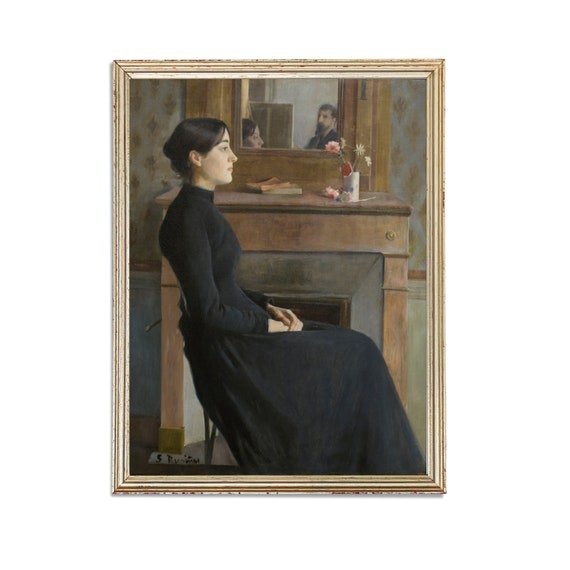 painting of lady in black dress sitting 1893 Mrs John Jay Chapman (Black Dress) by John Singer Sargent