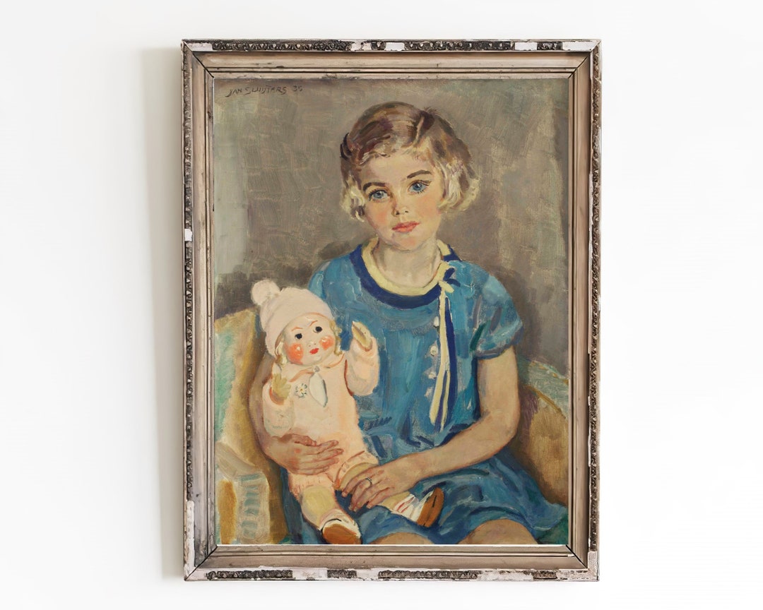 Vintage Girl Oil Painting | Girl Portrait Painting | Portrait of a Girl ...