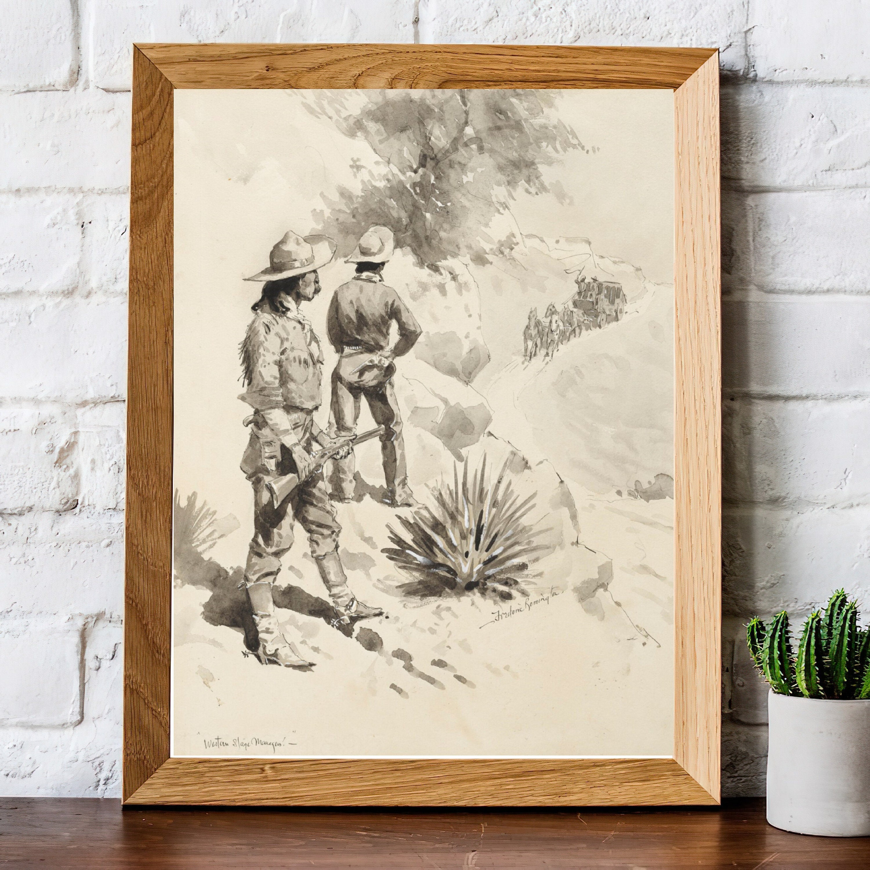 Vintage Western Painting | Oil Horse Stagecoach Painting | Old West ...
