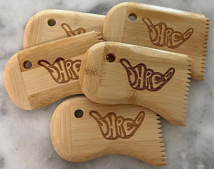 ShredDelish Bamboo Surf Wax Comb