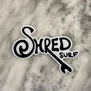 Shred Surf Summer Sticker