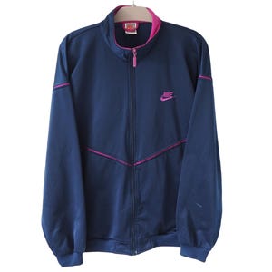 Vintage NIKE Track Jacket Full Zip Size L blue light wear 90s sportswear