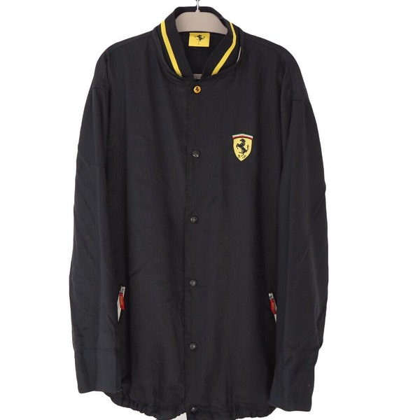 Vintage FERRARI Jacket Full Zip Size XL/XXL black 90s Formula 1 racewear F1