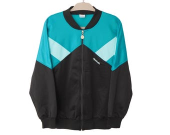 Vintage Sports Jacket Men Blue Colour | 90's Style Retro Full Zip