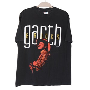 Vintage Garth Brooks 1992 t-shirt merch music 90s black Size L made in USA