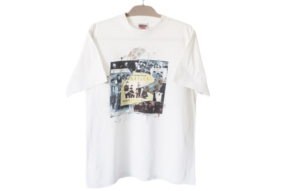 Vintage the Beatles 1995 T-shirt Big Logo White Cotton 90s