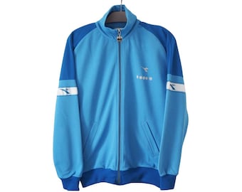 Vintage Adidas Ventex Track Jacket - Light Blue & Navy