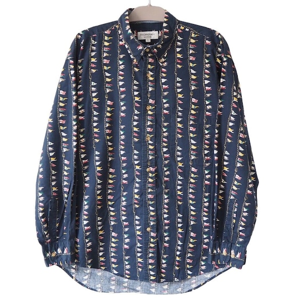 vintage Yves Saint Laurent chemise taille L bleu YSL style classique des années 90 boutonné