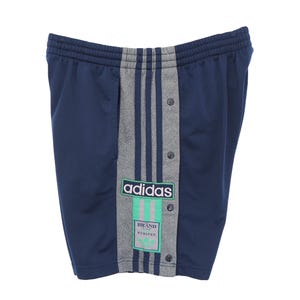 Vintage ADIDAS Shorts S navy blue 90s retro snap buttons sport style big logo