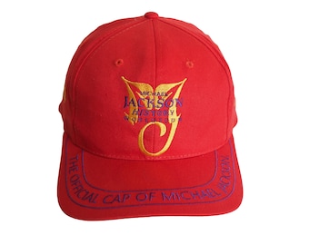 Vintage Michael Jackson History Tour 96/97 Cap red King of Pop 90s music merch rare hat 1996