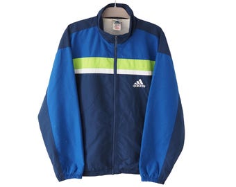 Vintage ADIDAS Classic Blue Logo Track Jacket Size XXS/XS